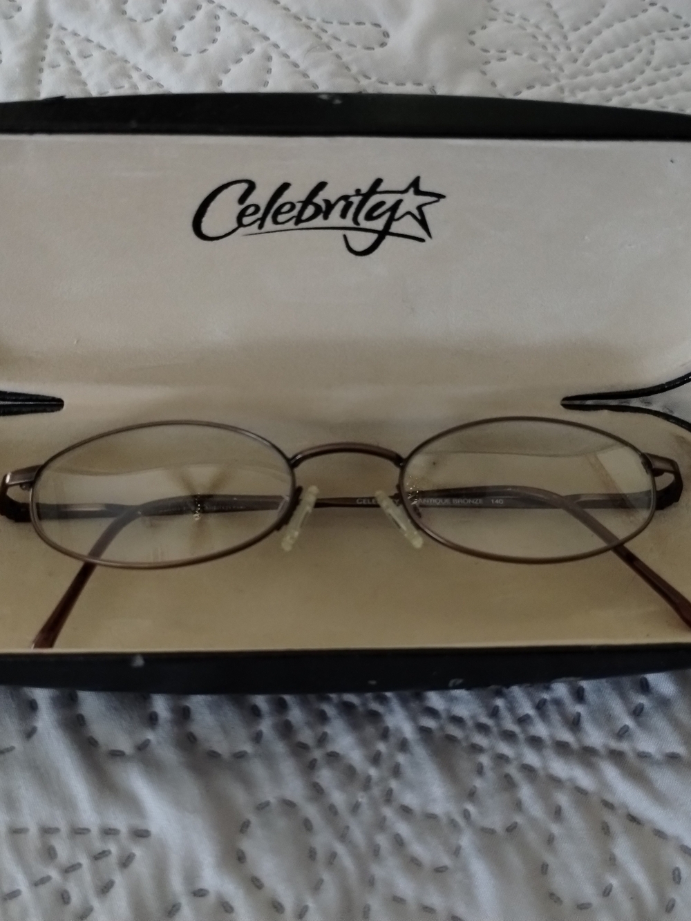 Celebrity Oval Reading Glasses in Brown with Case (Frame Only) Made In Italy